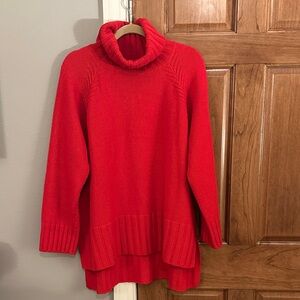 Barbour  modern heritage, Cozy Red Turtleneck Sweater